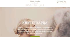 Desktop Screenshot of krioterapija.si